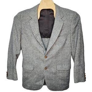 Men's Vintage Pendleton 100% Virgin Wool Blazer Herringbone Tweed 42 Regular Rd